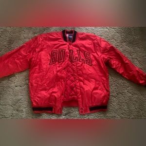 Vintage CHICAGO BULLS  3XL Red Snap Up NBA JH Design Jacket